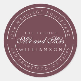 Adesivo Chic Script Future Sr. Dr. Wedding Return Endereço