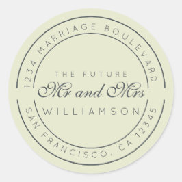 Adesivo Chic Script Future Sr. Dr. Wedding Return Endereço