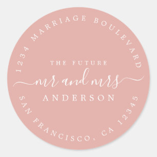 Adesivo Chic Script Future Sr. Dr. Wedding Return Endereço