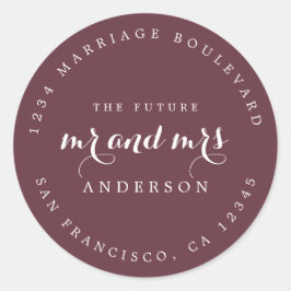 Adesivo Chic Script Future Sr. Dr. Wedding Return Endereço