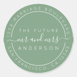 Adesivo Chic Script Future Sr. Dr. Wedding Return Endereço