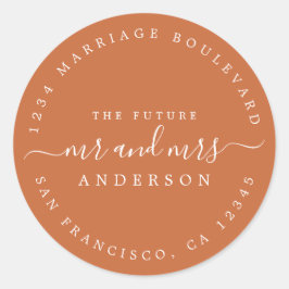 Adesivo Chic Script Future Sr. Dr. Wedding Return Endereço