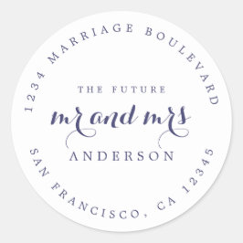 Adesivo Chic Script Future Sr. Dr. Wedding Return Endereço