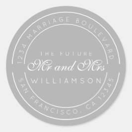 Adesivo Chic Script Future Sr. Dr. Wedding Return Endereço