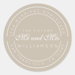 Adesivo Chic Script Future Sr. Dr. Wedding Return Endereço