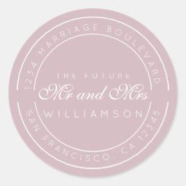 Adesivo Chic Script Future Sr. Dr. Wedding Return Endereço