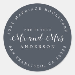 Adesivo Chic Script Future Sr. Dr. Wedding Return Endereço