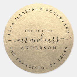 Adesivo Chic Script Future Sr. Dr. Wedding Return Endereço