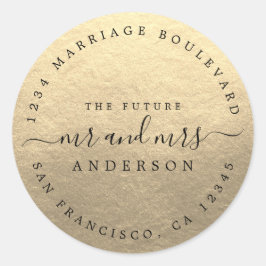 Adesivo Chic Script Future Sr. Dr. Wedding Return Endereço