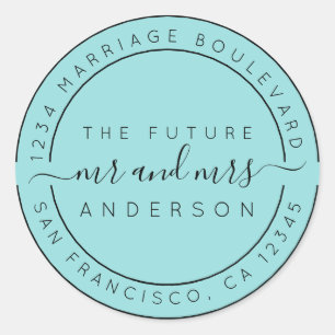 Adesivo Chic Script Future Sr. Dr. Wedding Return Endereço
