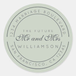 Adesivo Chic Script Future Sr. Dr. Wedding Return Endereço