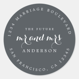 Adesivo Chic Script Future Sr. Dr. Wedding Return Endereço