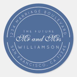 Adesivo Chic Script Future Sr. Dr. Wedding Return Endereço