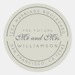 Adesivo Chic Script Future Sr. Dr. Wedding Return Endereço