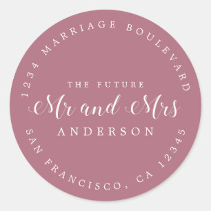 Adesivo Chic Script Future Sr. Dr. Wedding Return Endereço