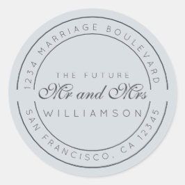 Adesivo Chic Script Future Sr. Dr. Wedding Return Endereço