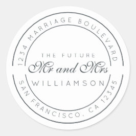 Adesivo Chic Script Future Sr. Dr. Wedding Return Endereço
