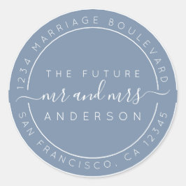Adesivo Chic Script Future Sr. Dr. Wedding Return Endereço