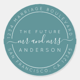 Adesivo Chic Script Future Sr. Dr. Wedding Return Endereço