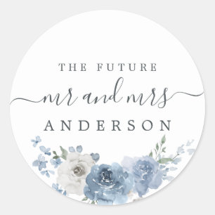 Adesivo Chic Script Future Sr. Dusty Blue Floral