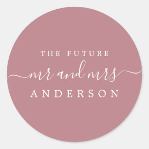 Adesivo Chic Script Future Sr. Dusty Rosa Wedding