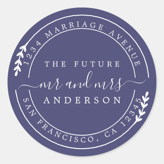 Adesivo Chic Script Future Sr. Marinho Blue Return Endereç (Frente)