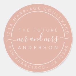 Adesivo Chic Script Future Sr Sra. Return Endereço Rosa