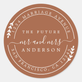 Adesivo Chic Script Future Sr. TerraCotta Endereço de Devo