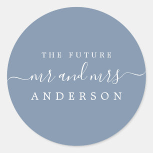 Adesivo Chic Script Future Sr. Vintage Blue Wedding