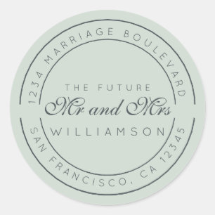 Adesivo Chic Script Future Sr. Wedding Endereço de Regres