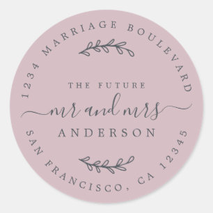Adesivo Chic Script Future Sr. Wedding Endereço de Regres