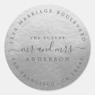 Adesivo Chic Script Future Sr. Wedding Endereço de Regres