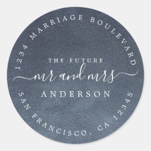 Adesivo Chic Script Future Sr. Wedding Endereço de Regres