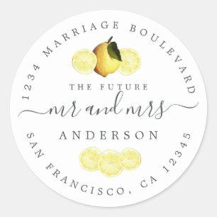 Adesivo Chic Script Future Sr. Wedding Return Endereço C