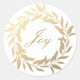 Adesivo Chic Script Joy Dourado Wreath Natal