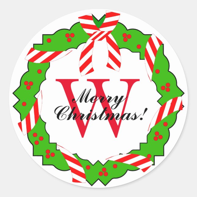 ADESIVO CHIC STICKER_CHRISTMAS WREATH #1 EM BRANCO (Frente)