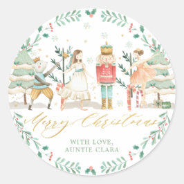Adesivo Chic The Nutcracker Balé Feliz Natal Dourado