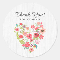 Chic White Wood e Whimsical Floral Obrigado