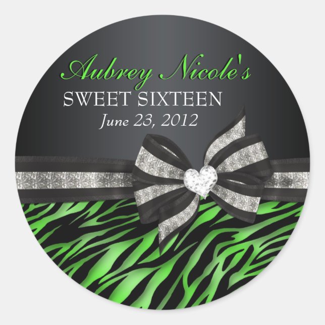 Adesivo Chic Zebra Sweet Six Sticker (Frente)