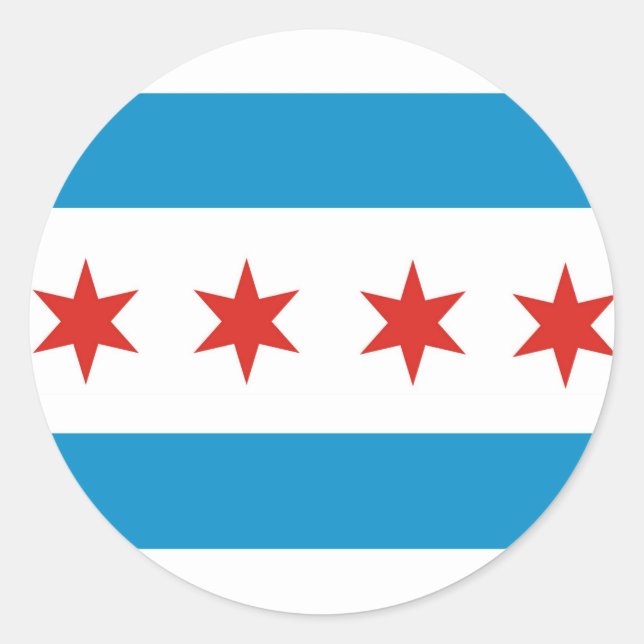 Adesivo chicago cidade de bandeira americana américa (Frente)
