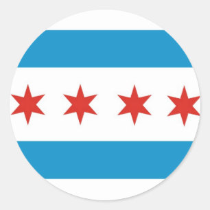 Adesivo chicago cidade de bandeira americana américa