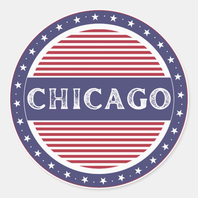 Adesivo Chicago City Pride Emblem – American Identity (Frente)