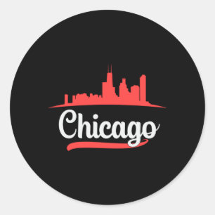 Adesivo Chicago EUA Cidade Cityscape Skyline Funny Gift Id