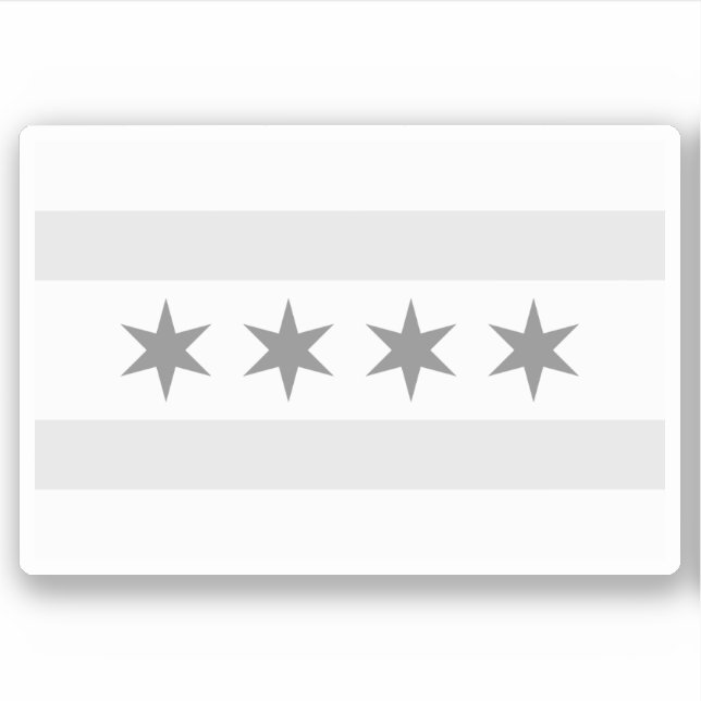 Adesivo Chicago Flag Noir (Frente)
