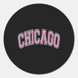 Adesivo Chicago Illinois Il Varsity Style K Text