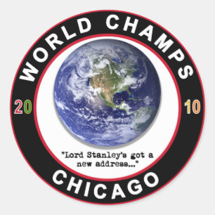 Adesivo Chicago World Champs 2010 Champions Hockey