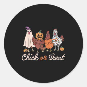Adesivo Chick Or Treat Halloween Bruxa Soky Frango