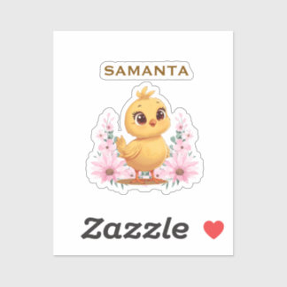 Adesivo Chick with Flowers Sticker Sheet