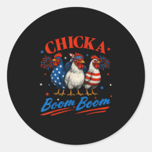 Adesivo Chicka Boom Boom Engraçado Galho Patriótico 4º De