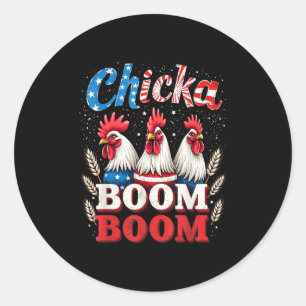 Adesivo Chicka Boom Boom Engraçado Galho Patriótico 4º De